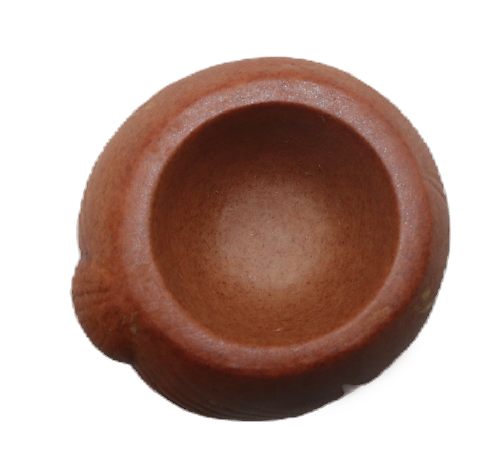 Thumbnail: Preloved Ceramic Person egg cup, Lady Egg Cup , woman Egg Cup Holder