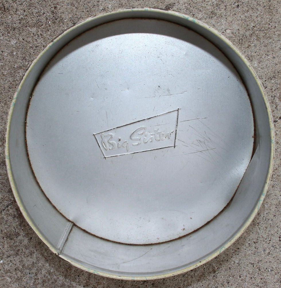 Thumbnail: Preloved Vintage Girl Tin, Vintage Child Tin, Vintage Big Sister Tin