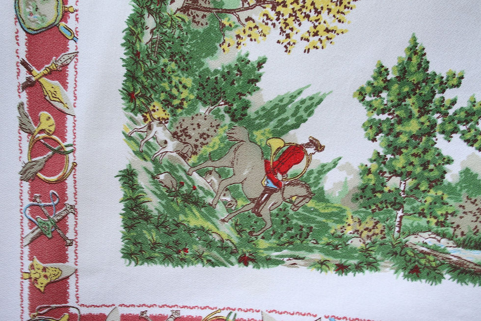 縮圖：Preloved Stag Hunt Tablecloth , English Hunt Tablecloth