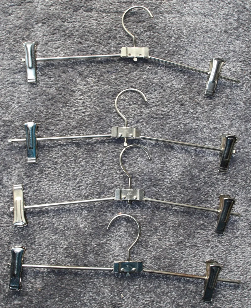 Set of Folding Metal Shirt Hangers, Set of 4 Folding Trouser Hangers