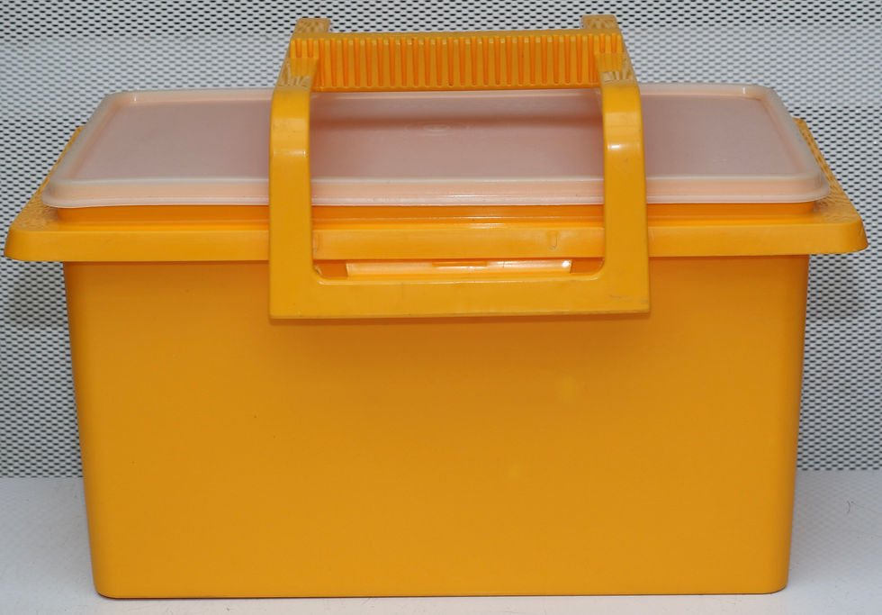 縮圖：Preloved Vintage Tupperware Carry-All container, picnic carry-all or stow-n-go.
