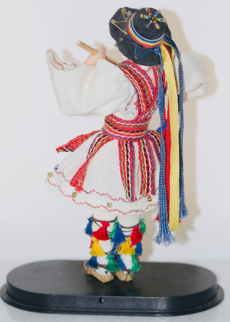 Thumbnail: Preloved Romania Doll on a stand