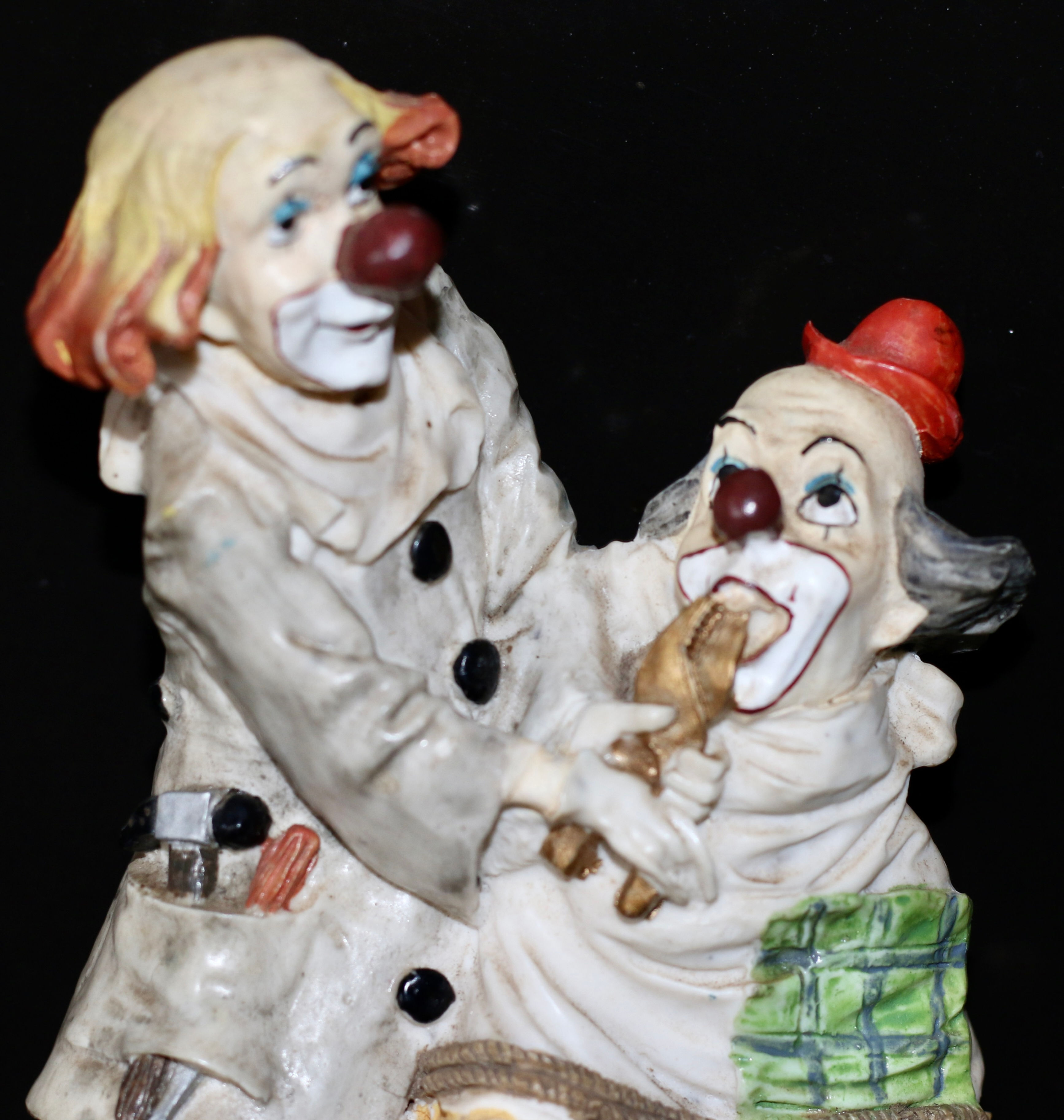 Preloved Kitsch Clown Dentist Ornament, Tooth Extraction Clown Figurine