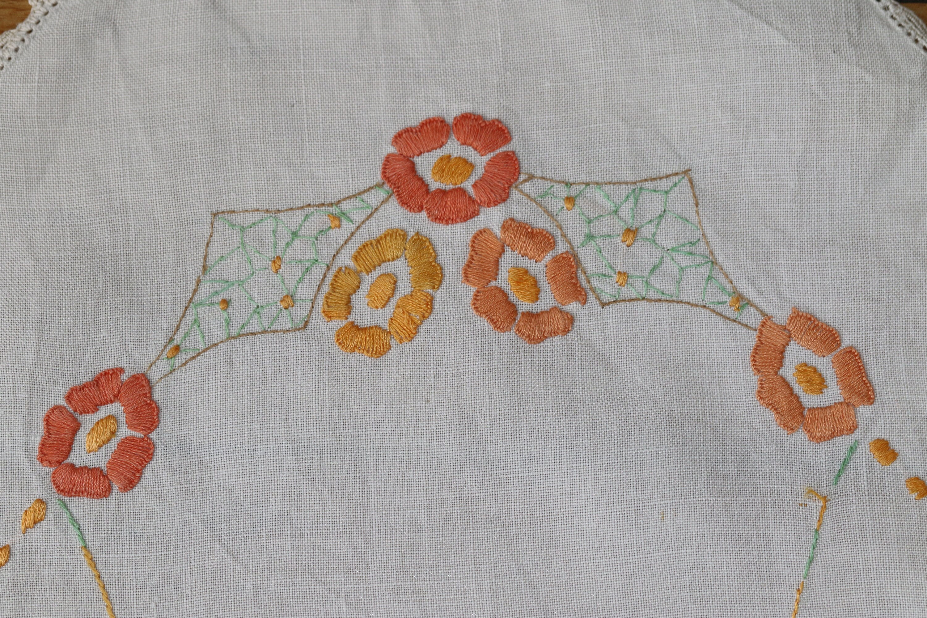 Preloved Floral Tablemat, Floral Centrepiece