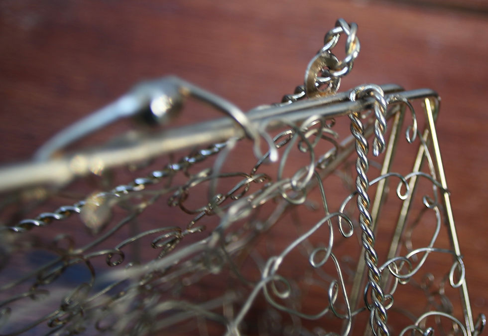 Μικρογραφία: Preloved Wire Handbag , Wire Bag, Wire Basket