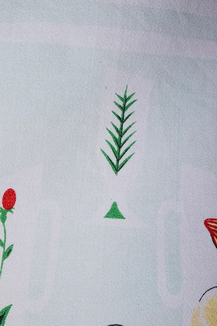 Miniatura: Preloved Rectangular Printed Tablecloth, Fruit Tablecloth