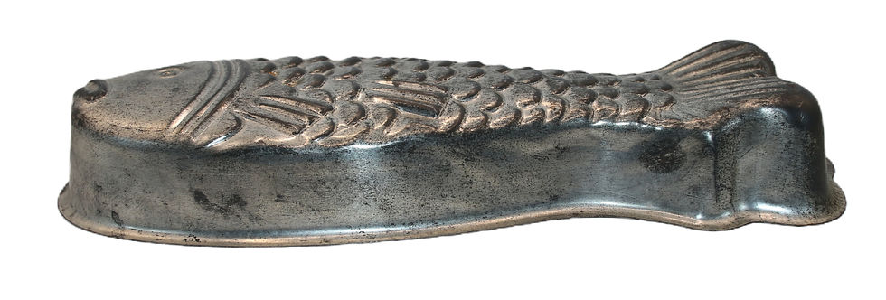 Miniatura: Preloved Vintage Metal Fish Mold, Metal Fish Mould, Pate Mould, Pate Mol