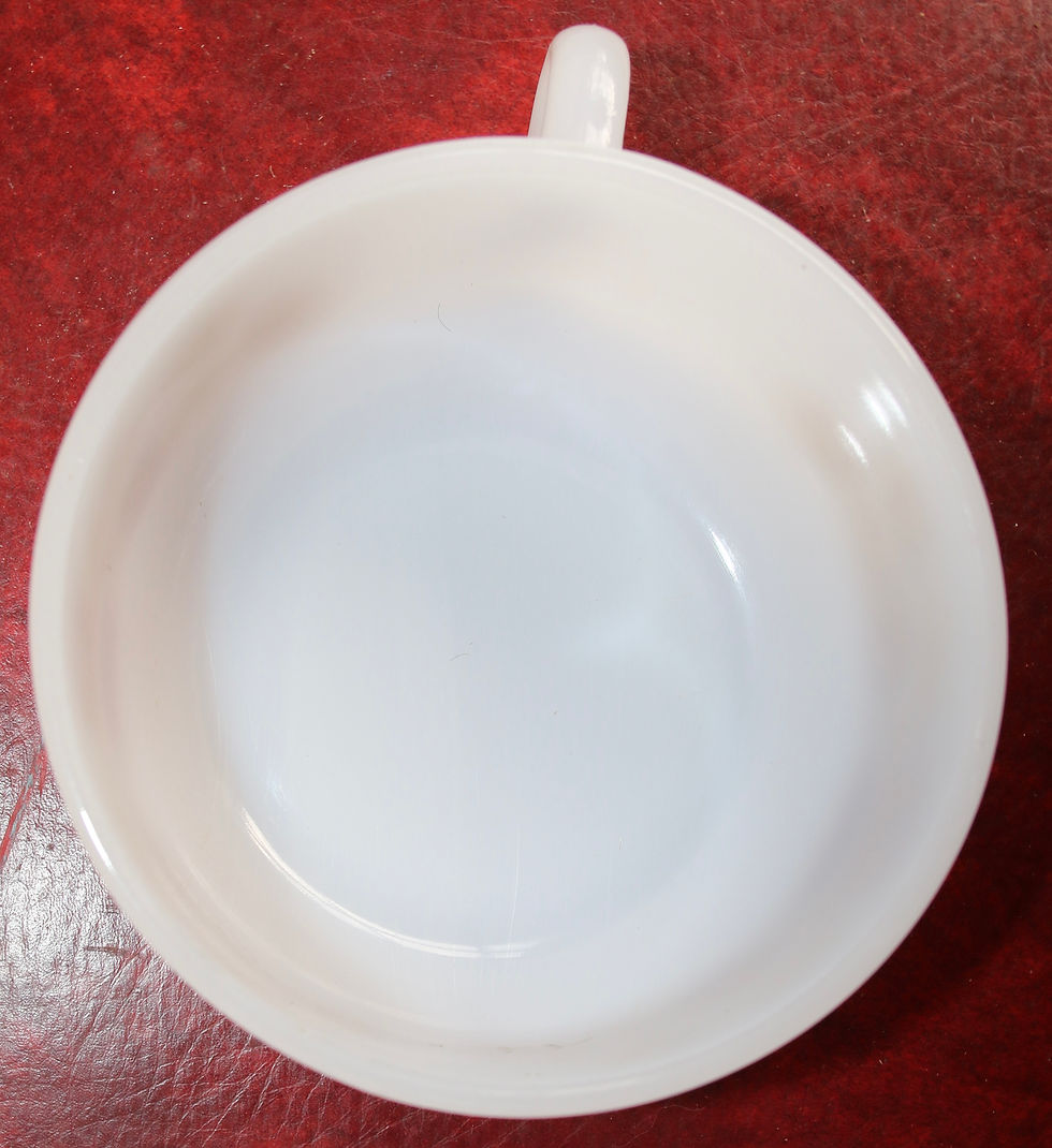 Miniatura: Preloved Vintage Milk Glass Glasbake Heat-Resistant Soup Dish, Soup Bowl
