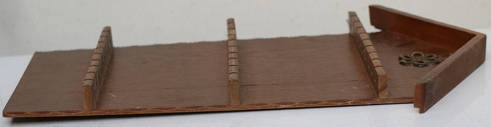 Miniature : Preloved Vintage Wooden Souvenir Spoon Holder, Display Spoon Rack