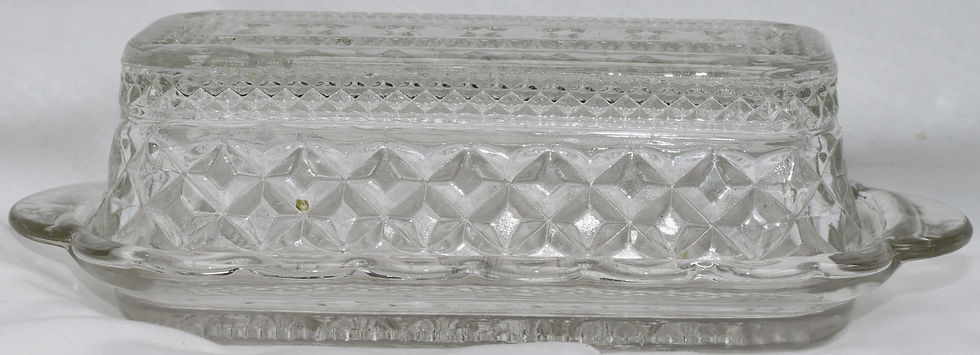 Miniaturbild: Preloved Vintage glass butter dish, Vintage butter box