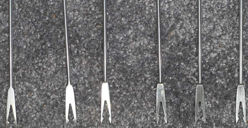 Miniatura: Preloved Set of Six Metal Fondue Forks