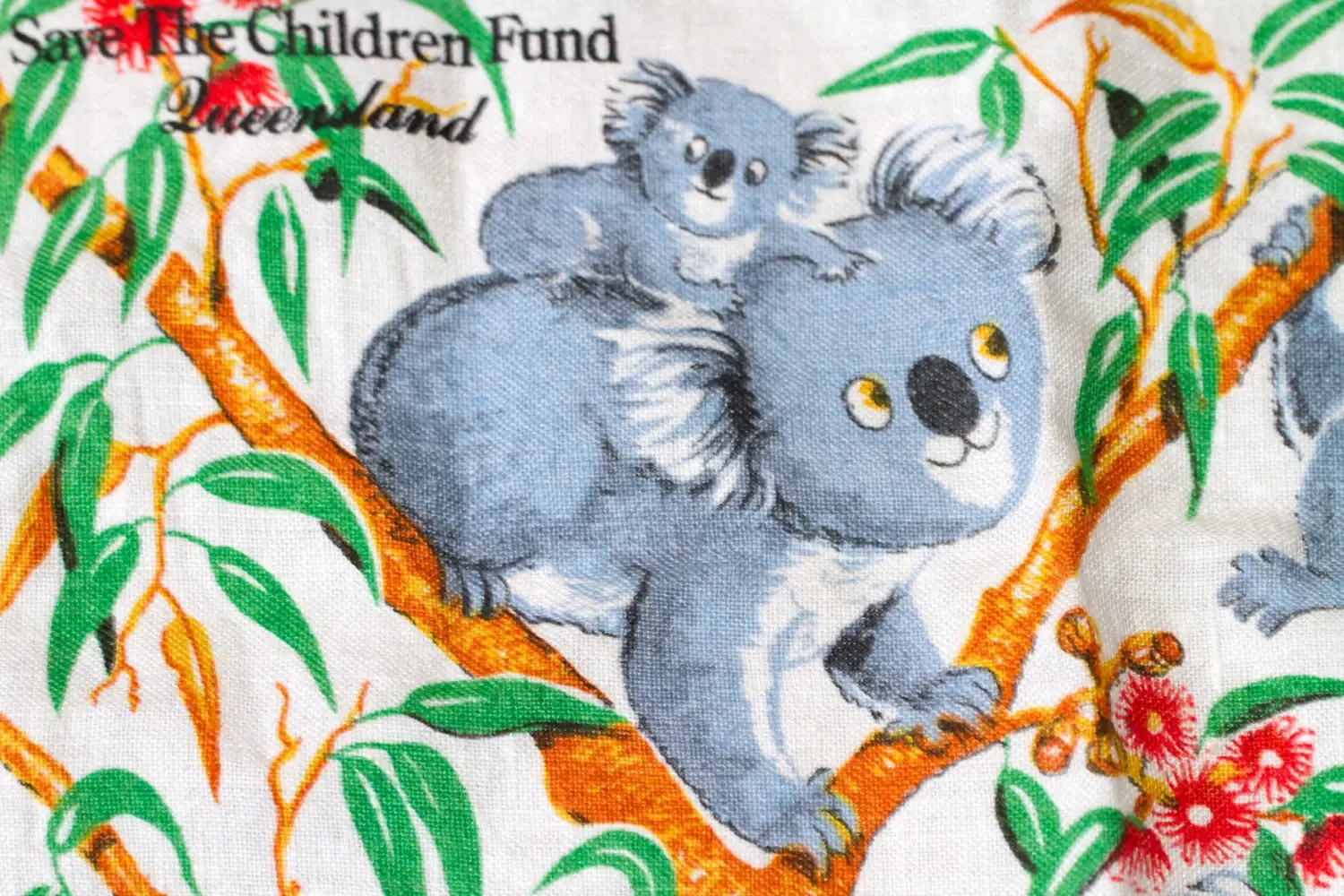 Preloved Vintage Koala Tea Towel - Save the Children Fund