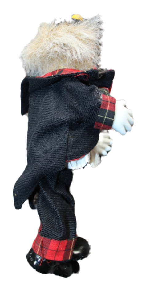 Thumbnail: Preloved Ceramic and Cloth Clown Doll, Clown Toy