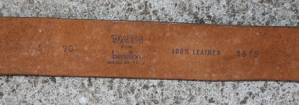 Miniaturbild: Preloved Vintage Overseas Celebrated Colonies of Benetton Leather Belt, Tuareg