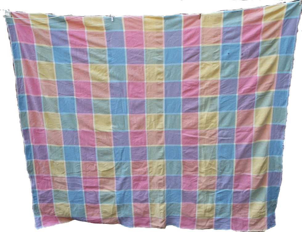 Thumbnail: Preloved Vintage Wool Double Blanket, Weighted Blanket