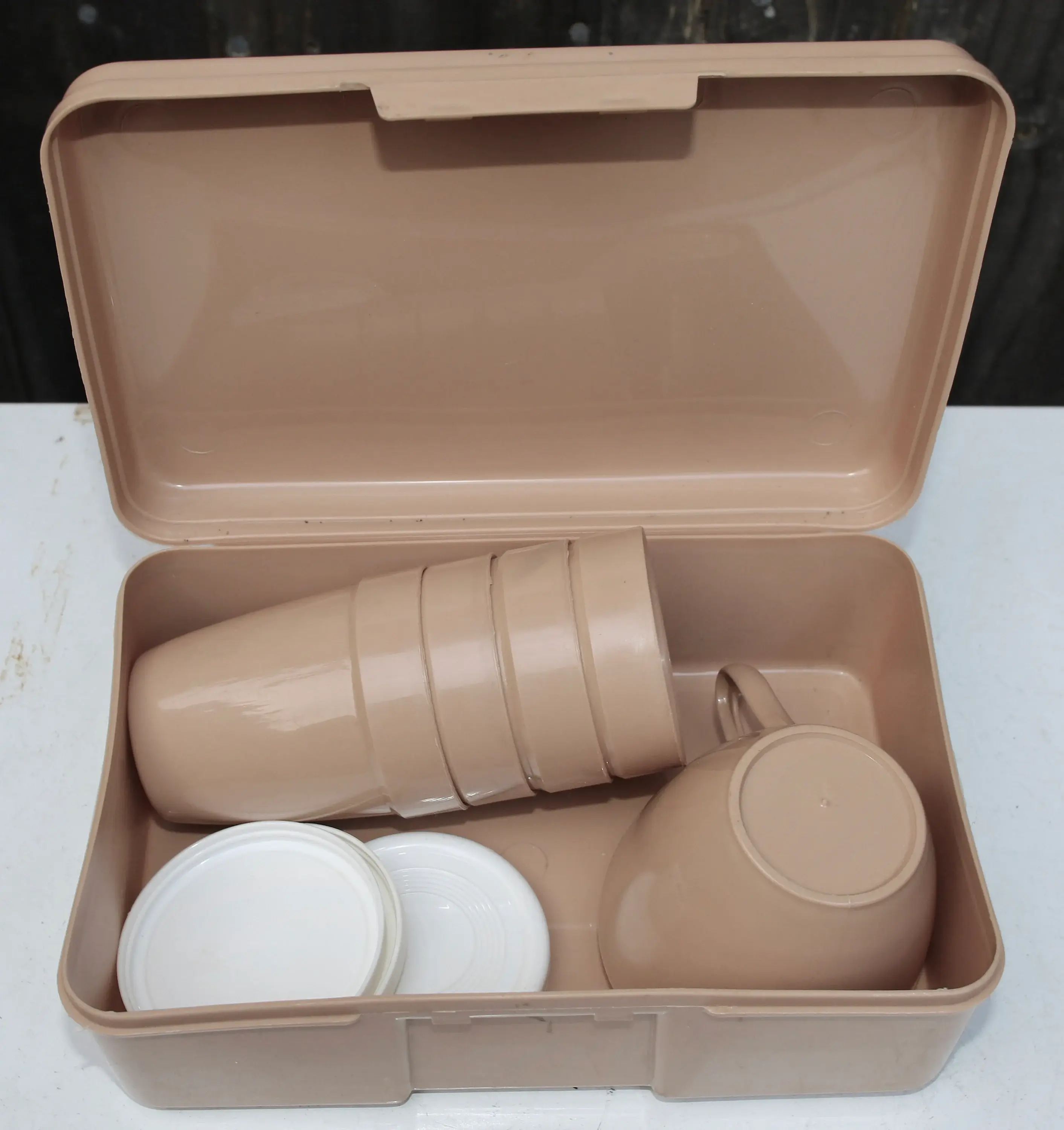 Preloved British Plastics Pty Ltd Container with Cups