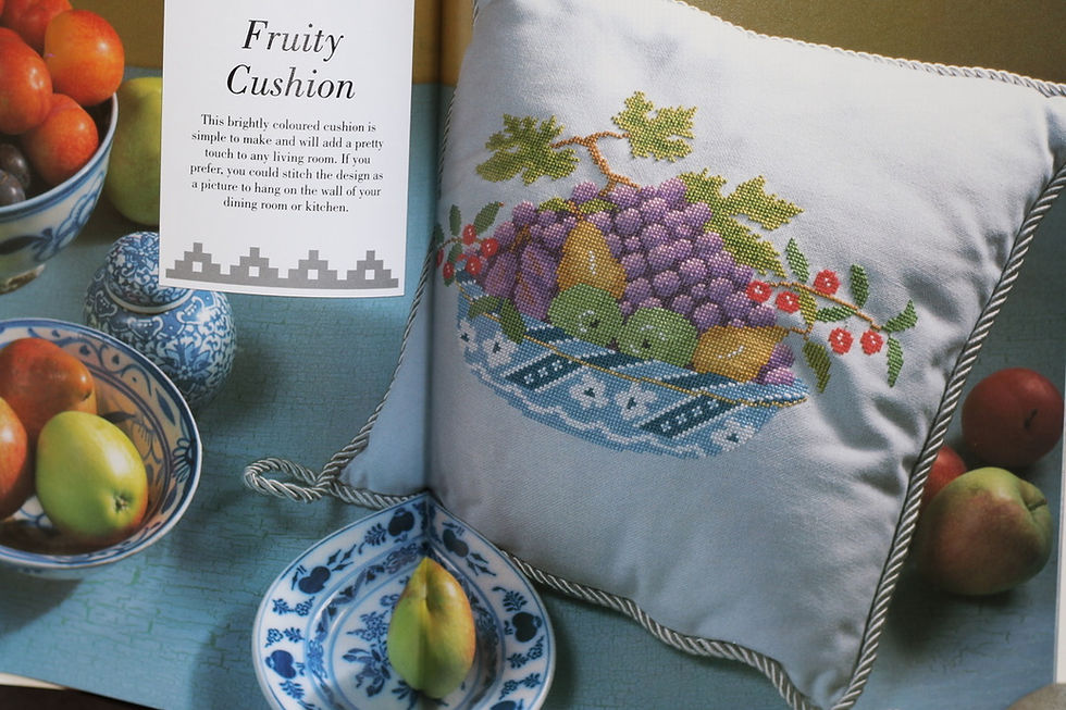Миниатюра: Preloved  Fruit & Vegetables in Cross Stitch by Angela Beazley Pattern Book