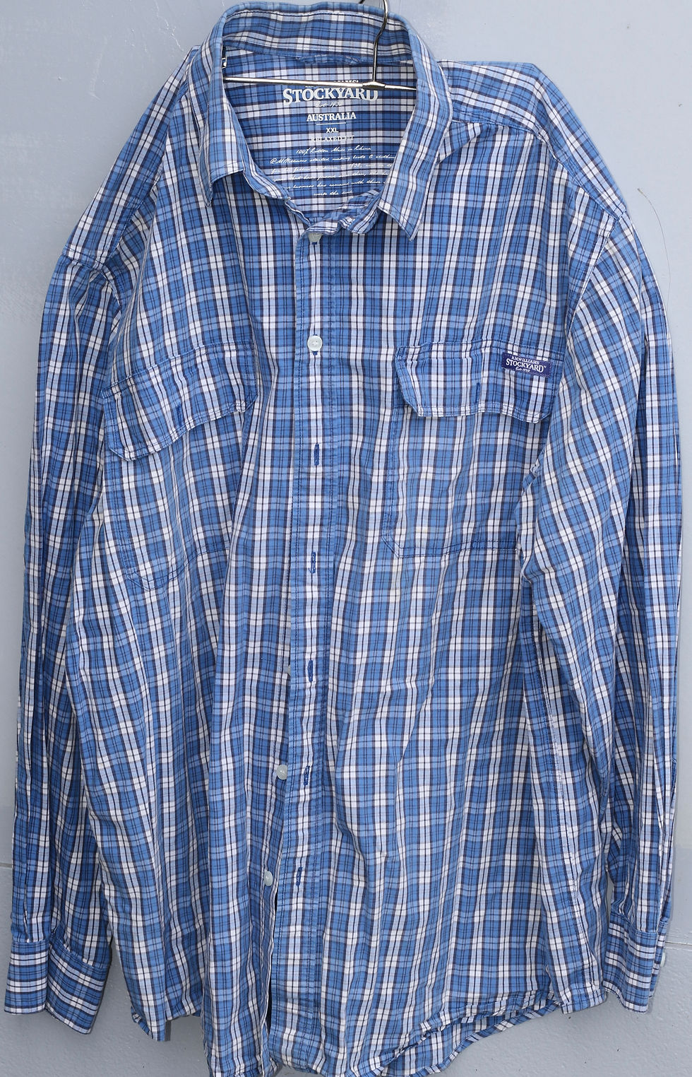 Miniaturbild: Preloved  R.M. Williams Mens Long-Sleeve Stockyard Shirt, RM Williams shirt XXL