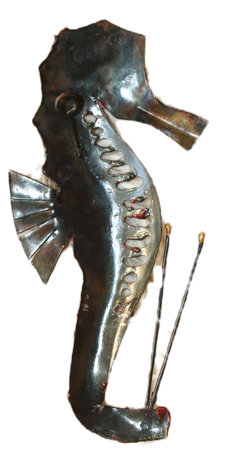 Thumbnail: Preloved Vintage Metal Sea Horse Decoration