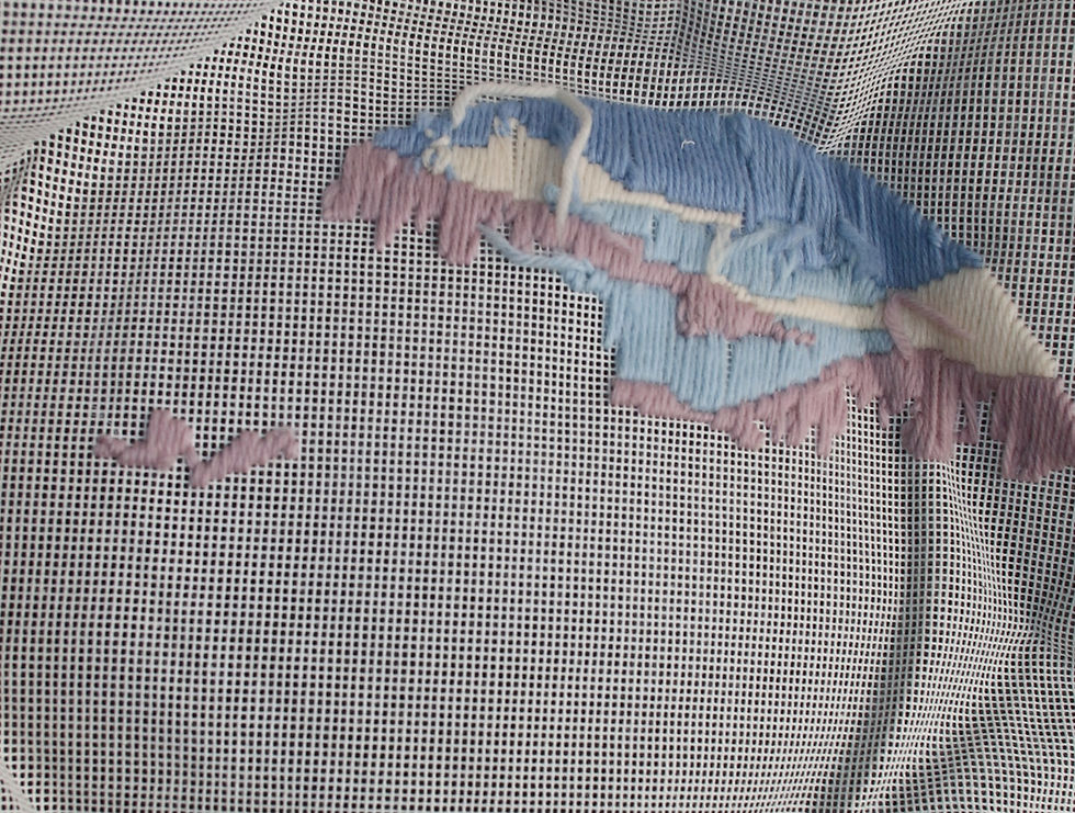 Miniatura: Preloved Myart Longstitch Kit No. 579001 Country Dwelling, Partially Com