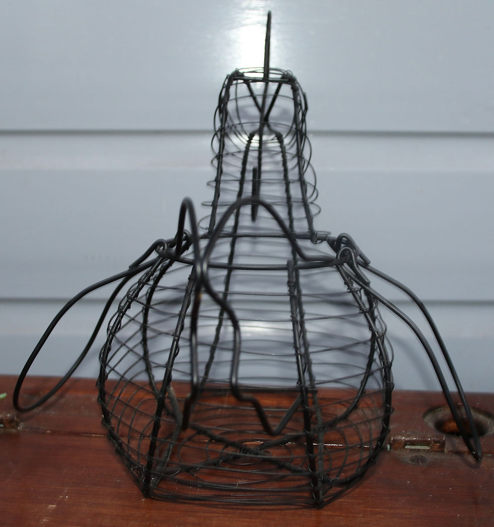 Thumbnail: Preloved Wire basket , Wire Chook egg basket, Hen Egg Basket, Chicken Eg
