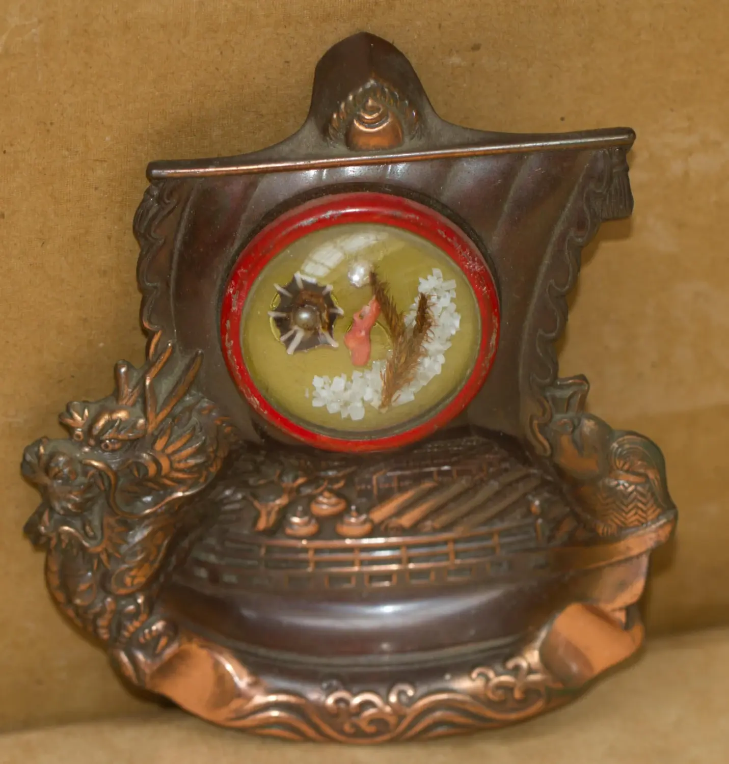 Preloved Vintage Asiatic Style Copper Ashtray