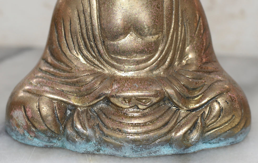 Miniature : Preloved vintage cast brass replica of the Great Buddha of Kamakura