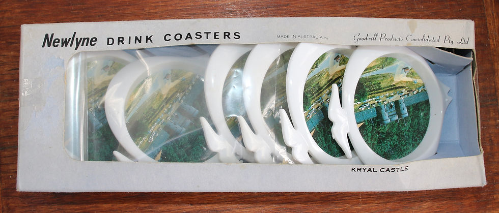 Thumbnail: Preloved Souvenir Coaster Set - Souvenir of Kryal Castle In Original Box