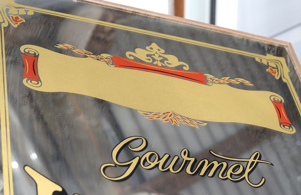 縮圖：Preloved Vintage mirror "Gourmet Kitchen"