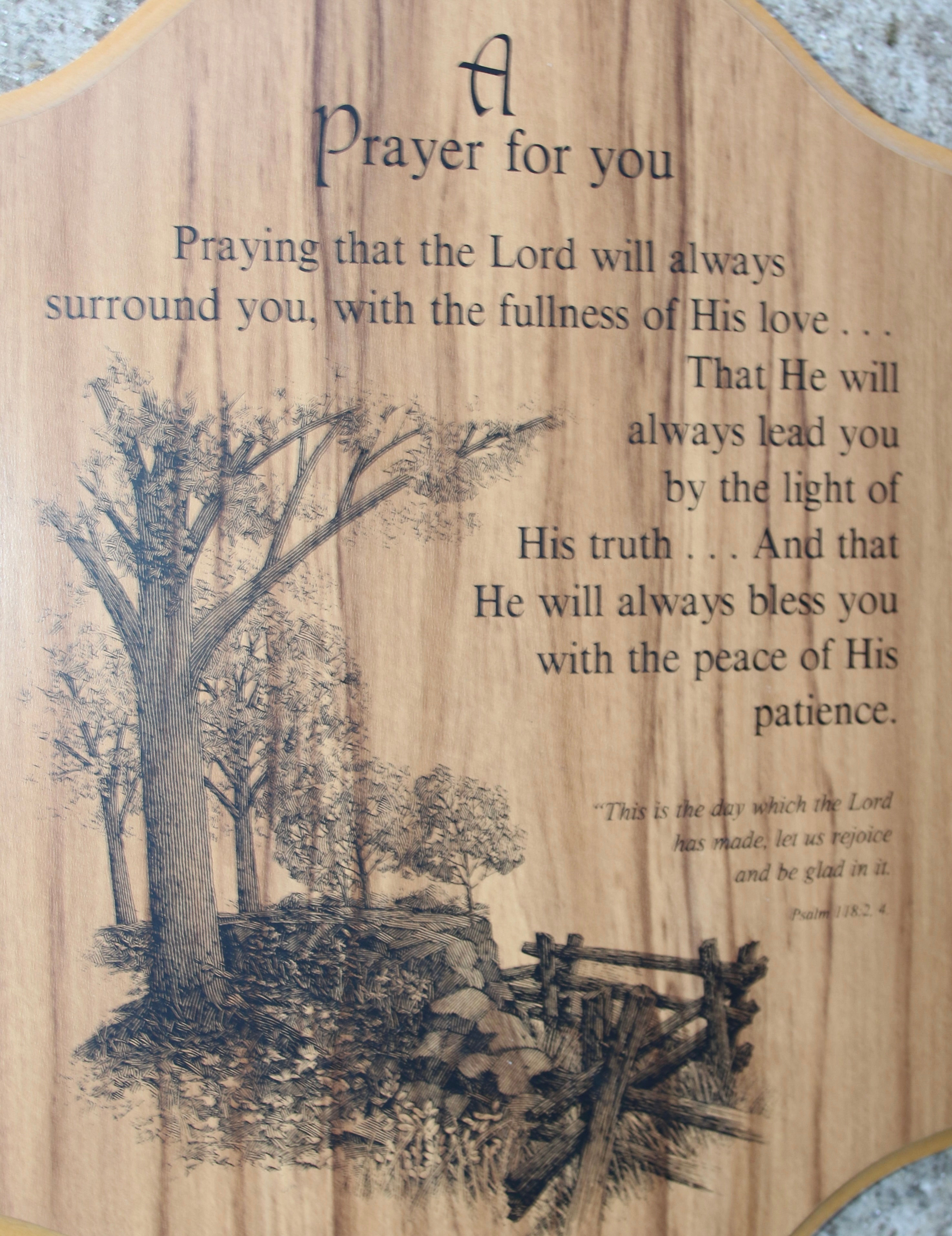 Preloved Religious A Prayer for you Sign