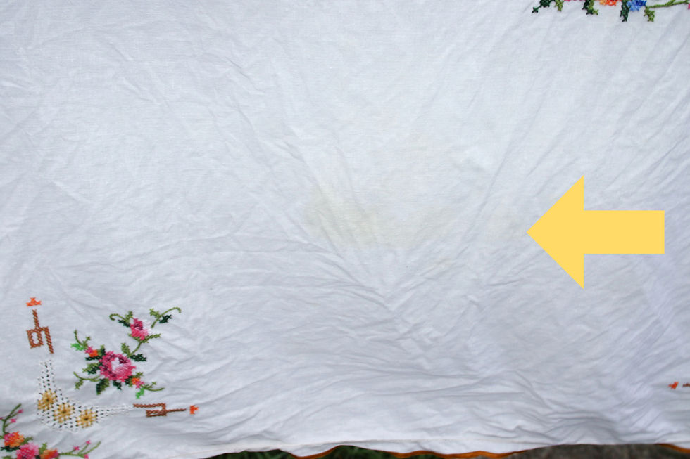 Miniaturbild: Preloved Embroidery Tablecloth, Embroidered Floral Tablecloth