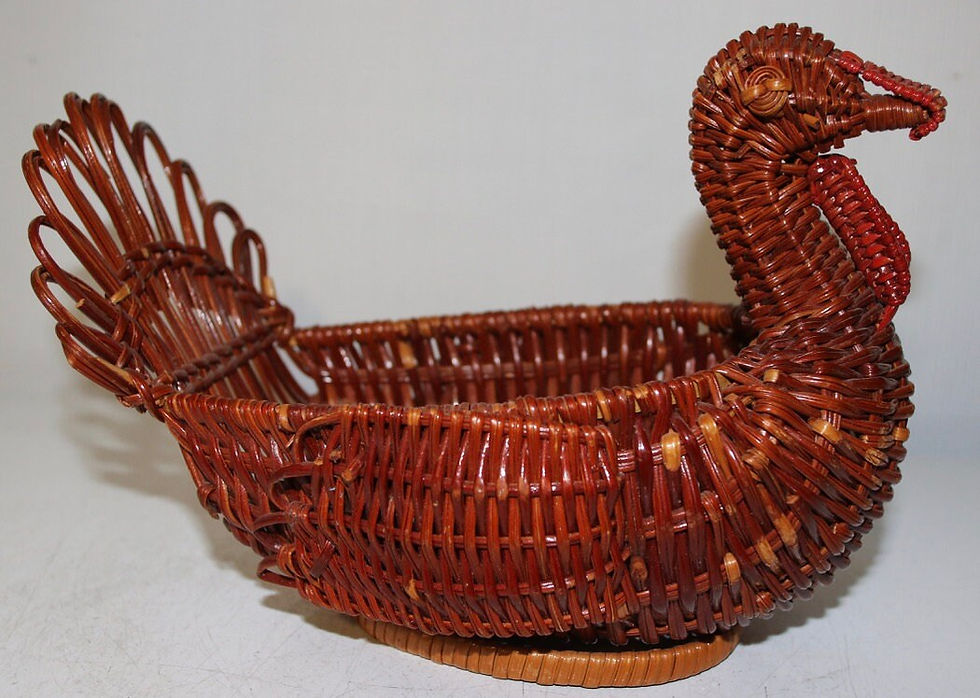Μικρογραφία: Preloved Wicker Basket, Turkey Basket, Bird Basket