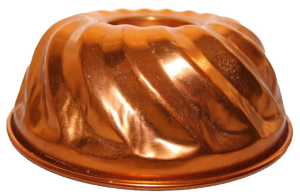 Μικρογραφία: Preloved Copper Coloured Metal Jelly Mold, Metal Jelly Mould