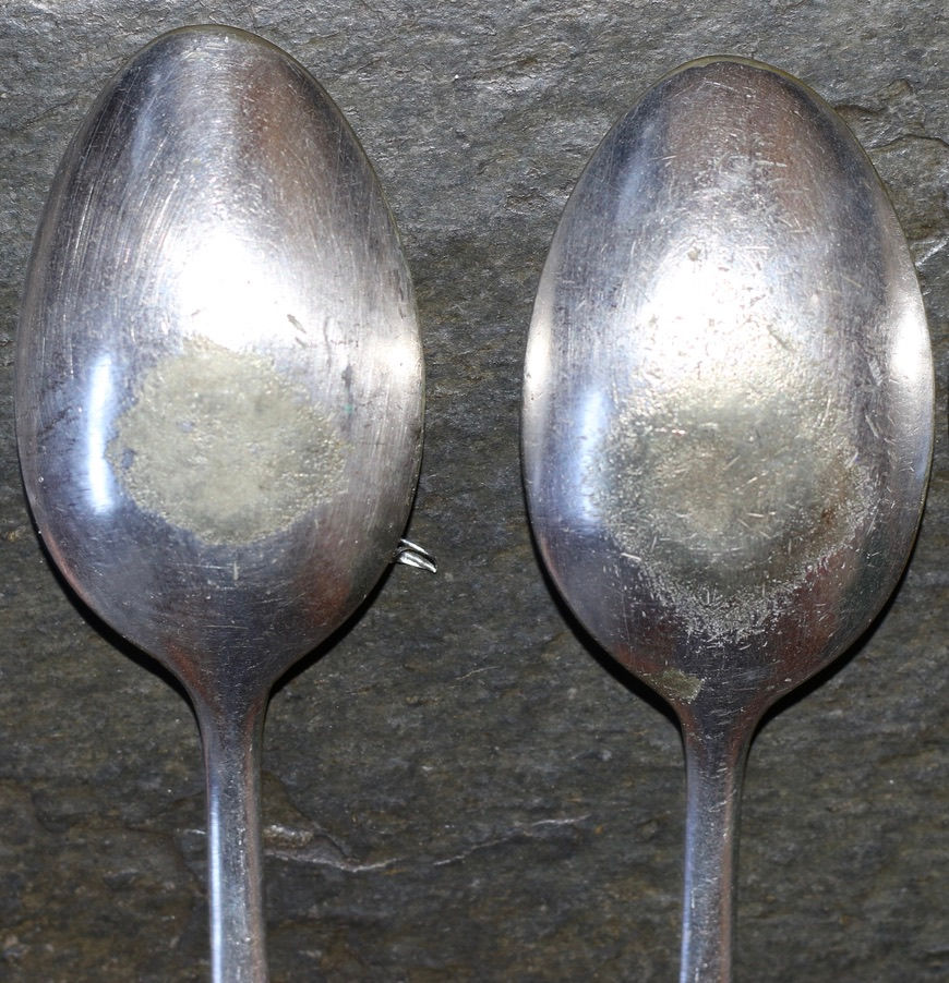 Thumbnail: Preloved Vintage Grosvenor Plate EPNSA1 Spoons, Set of Six Silver Spoons