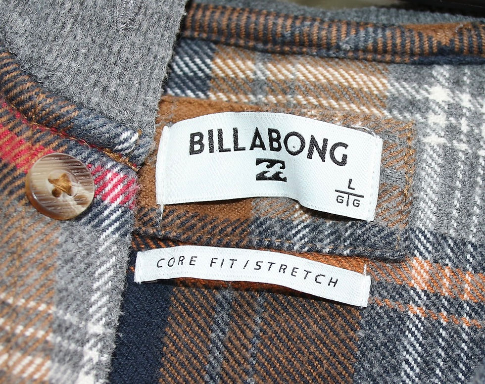 縮圖：Preloved Size L Billabong Men's Lightweight Flannel Jacket with Hood