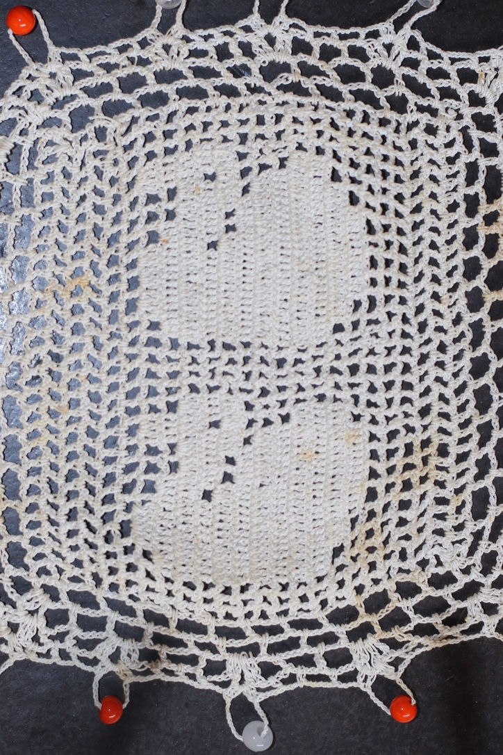 Thumbnail: Preloved Crochet Swan Beaded Jug Cover