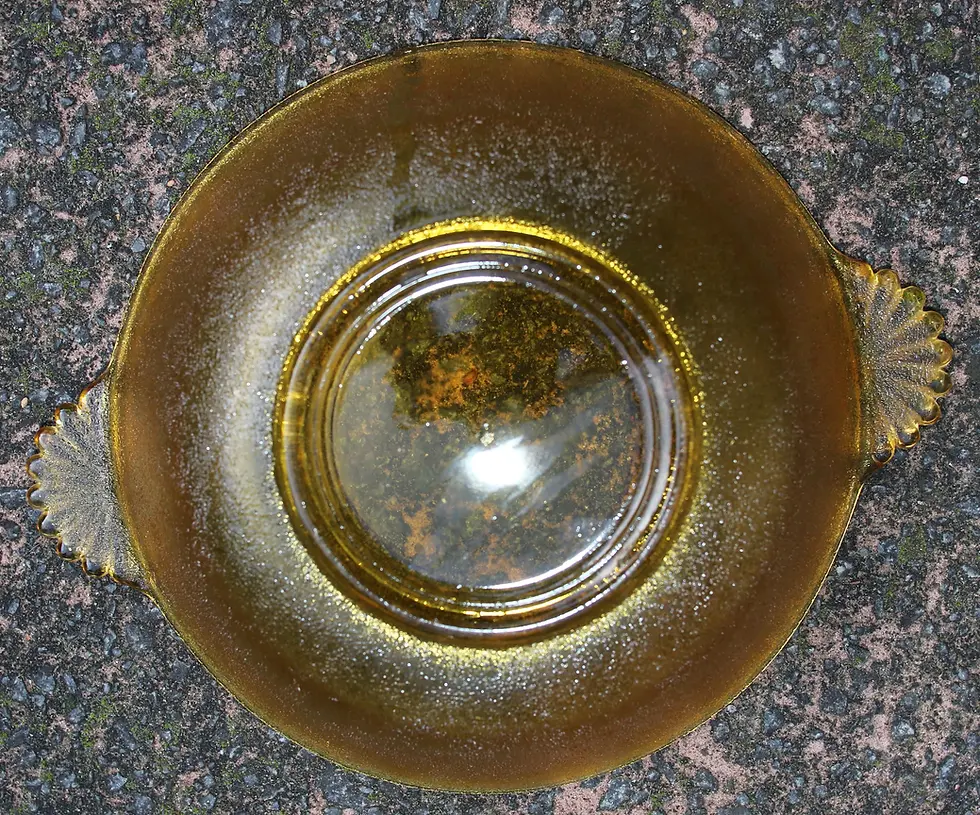 Miniaturbild: Amber Coloured Glass Bowl and Dish Set , Amber Coloured Glass Serving Bowl