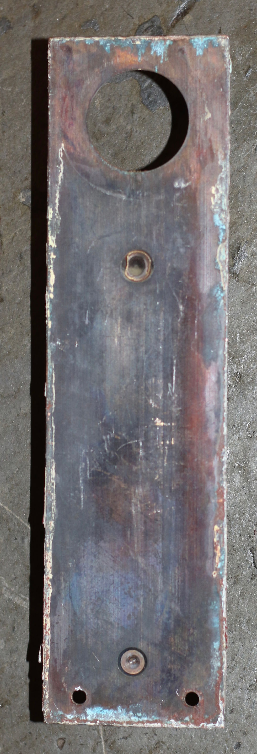 Miniaturbild: Preloved antique metal door handle set backplate and pull knocker