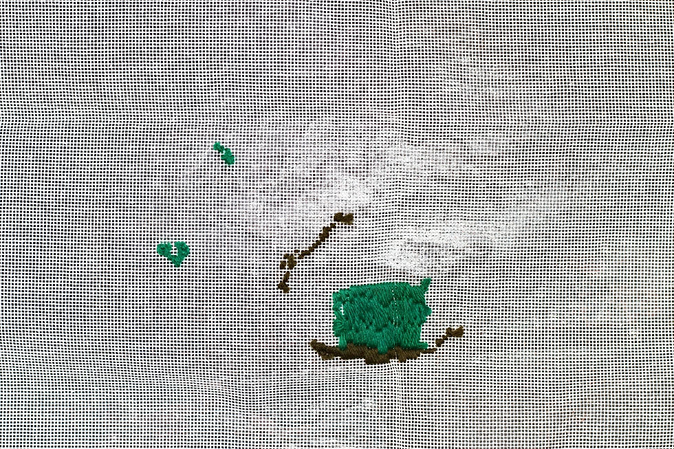 Miniatura: Preloved Vintage Semco Long Stitch Originals No 3300-3111 Flowering Gum Blossoms