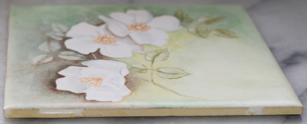 Miniatura: Preloved Ceramic Johnson Tile Australia Floral Design