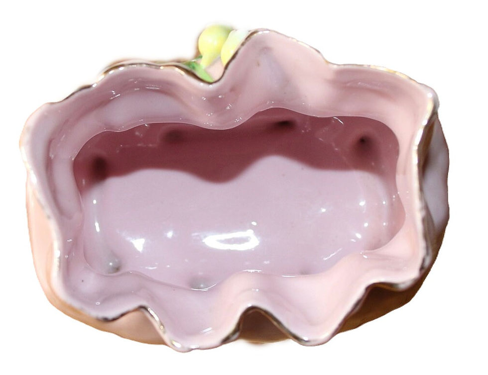 Thumbnail: Preloved Pink Floral Planter, Vintage Pink Vase For Flowers