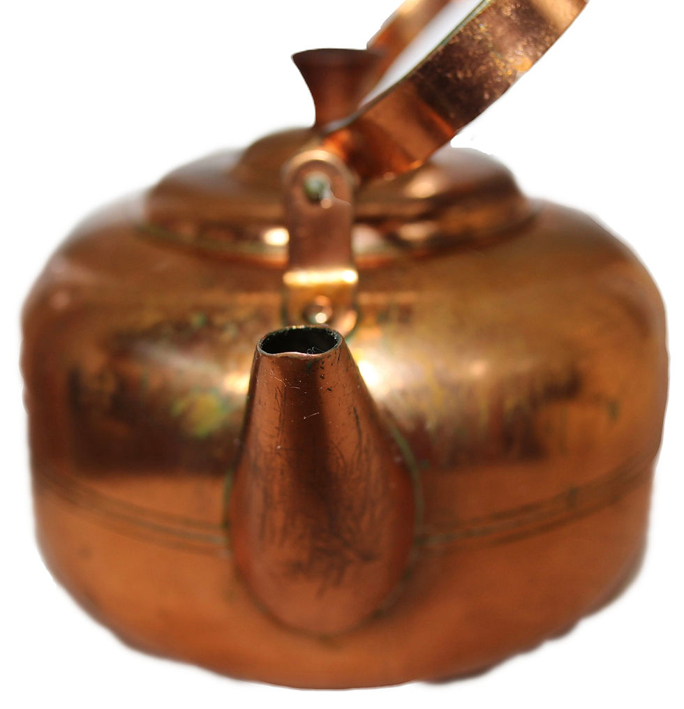 Miniaturbild: Preloved Mewo Copper teapot/kettle with creamer and sugar tea set