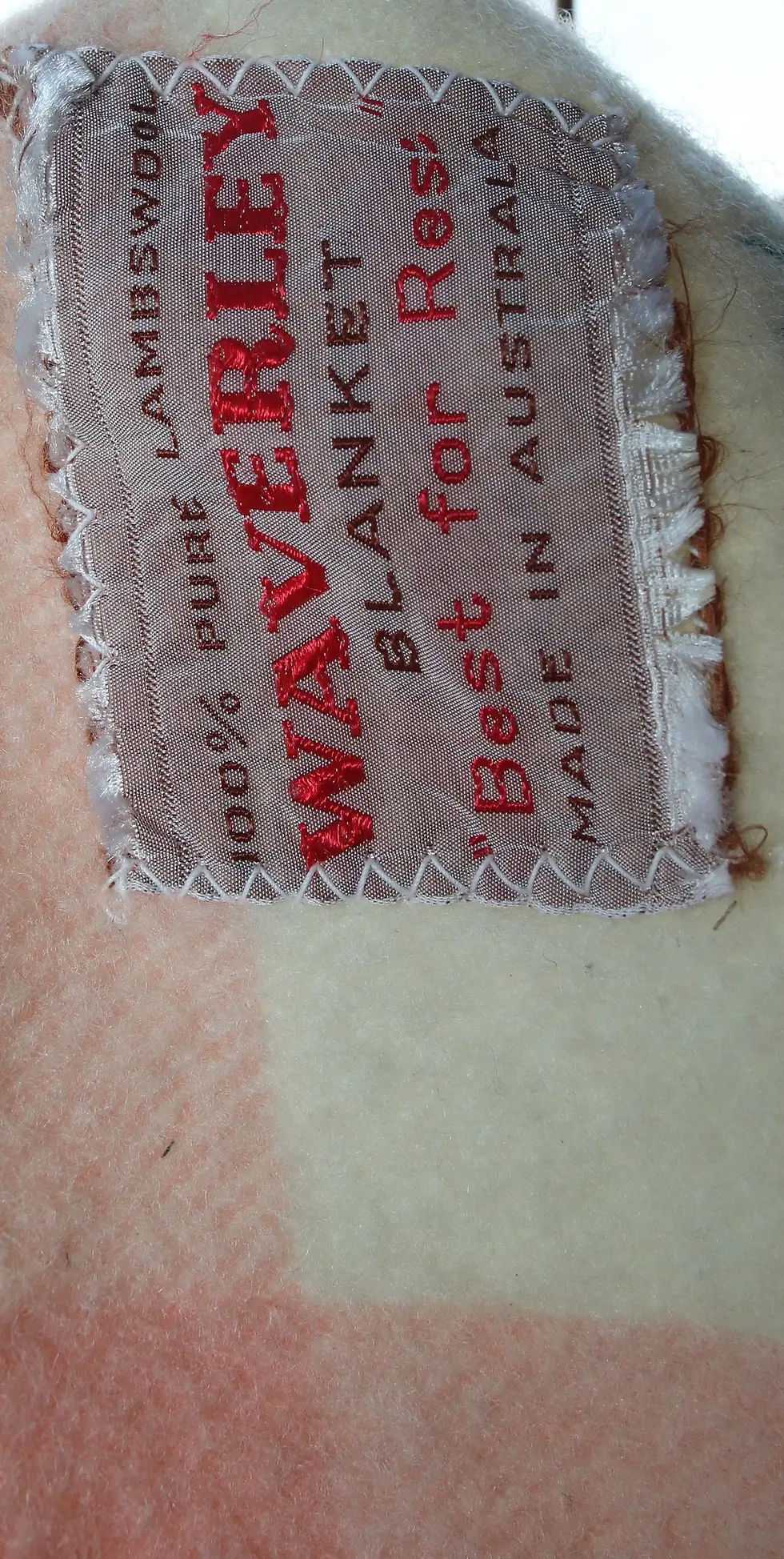 Miniatura: Preloved Waverley "Best for Rest" lambswool single wool blanket