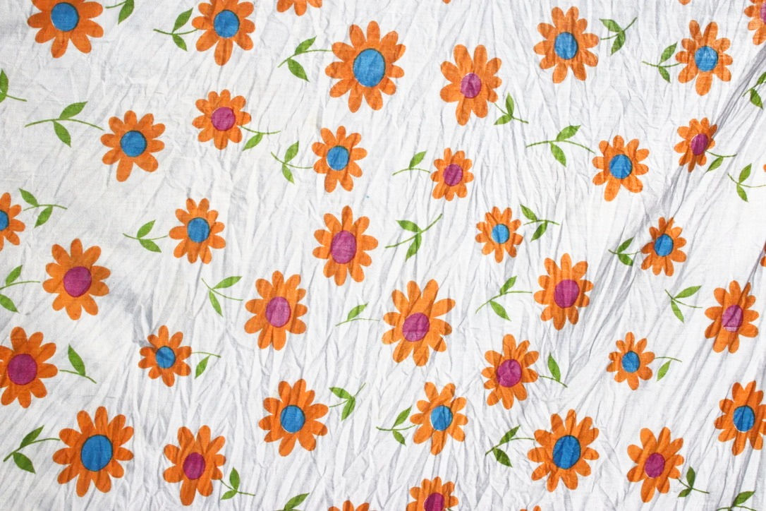 Preloved Vintage Floral single flat sheet, Floral sheet, Flower Sheet