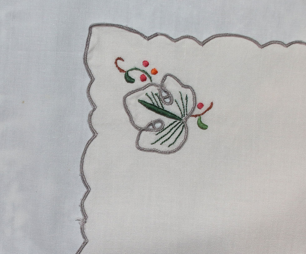 Миниатюра: Preloved Set of six embroidered napkins