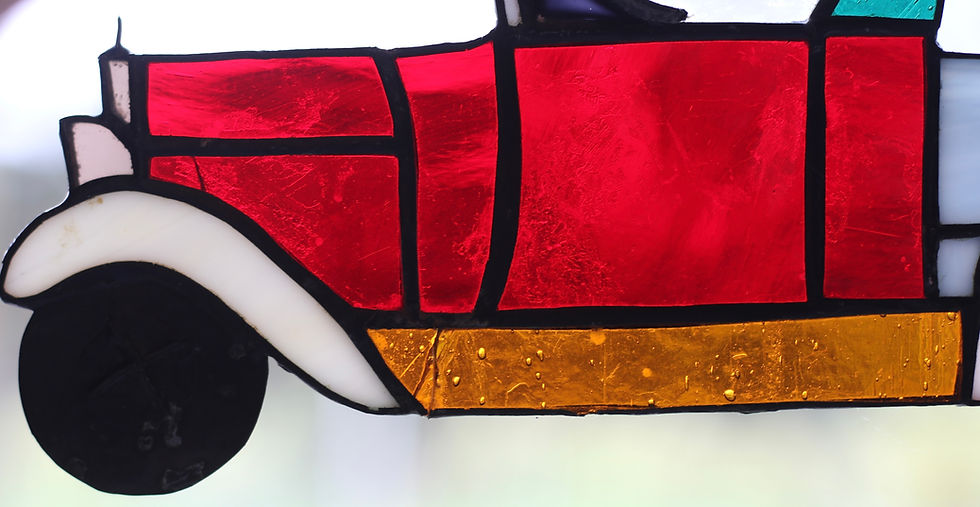 Thumbnail: Preloved Model T stained glass suncatcher