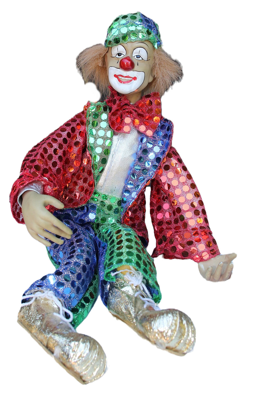 縮圖：Preloved Ceramic and Cloth Clown Doll, Clown Toy