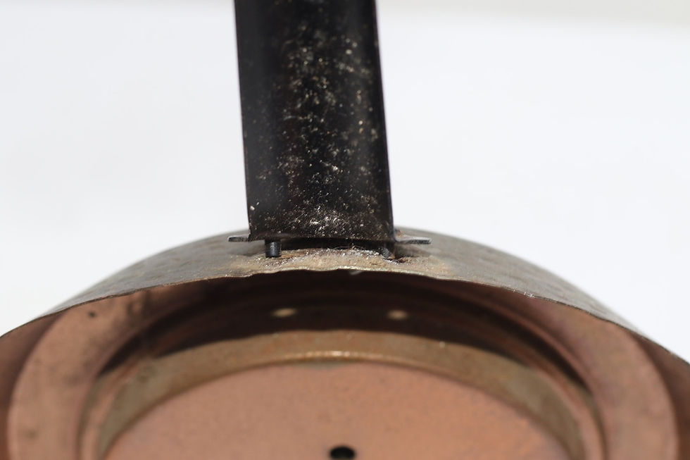 Miniature : Preloved Vintage Metal Frying Pan-Shaped Thermometer