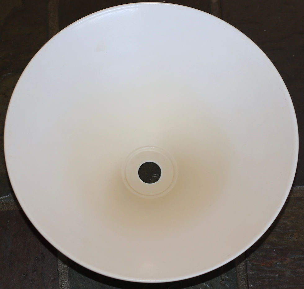 Miniature : Preloved Vintage lamp shade Industrial metal light shade. Enamelware light Shade