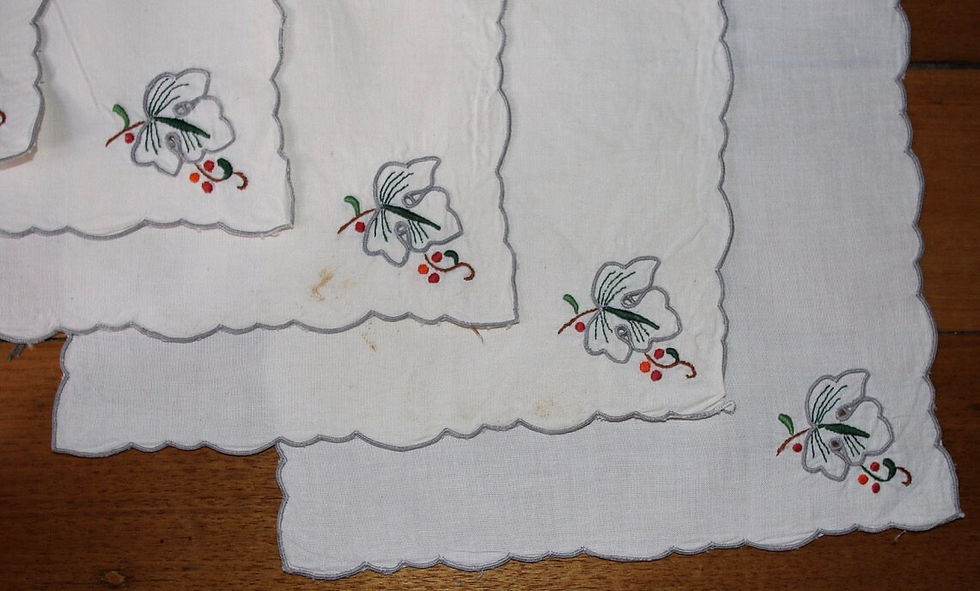 Μικρογραφία: Preloved Set of six embroidered napkins